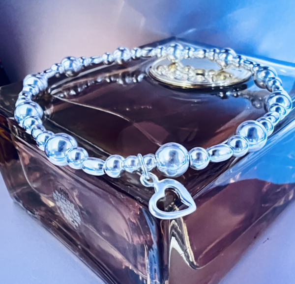 Halo Heart Silver Bracelet