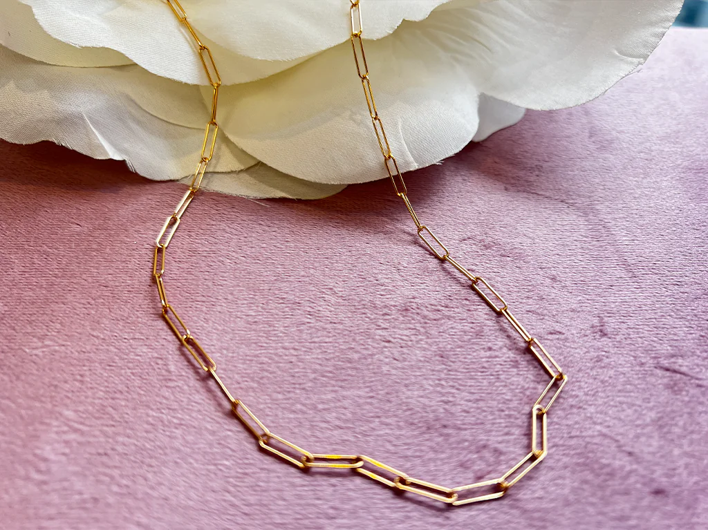 waterproof-filled-gold-paper-clip-chain waterproof-filled-gold-paper-clip-chain