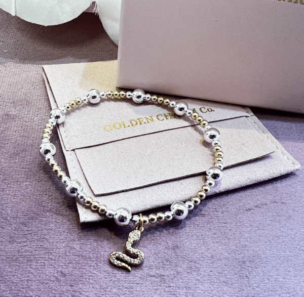 Golden Viper Snake Bracelet