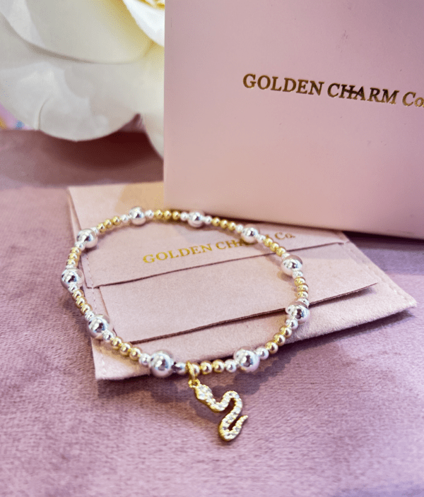 Golden Viper Snake Bracelet
