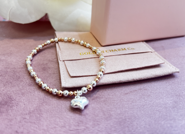 Rosy Love Heart Bracelet