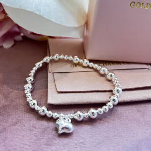 silver embrace heart bracelet