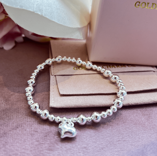 silver embrace heart bracelet