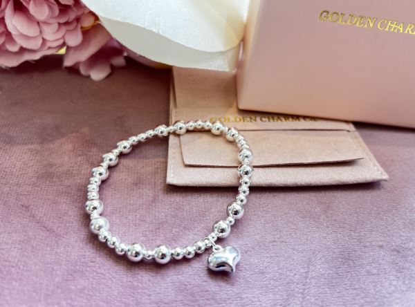silver embrace heart bracelet